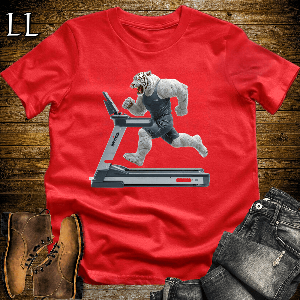 Gym Beast Siberian Tiger Treadmill Red | Cardio Tee