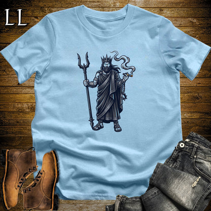Hades Underworld King Cigar T-Shirt Light Blue | Halloween Cigar Shirt