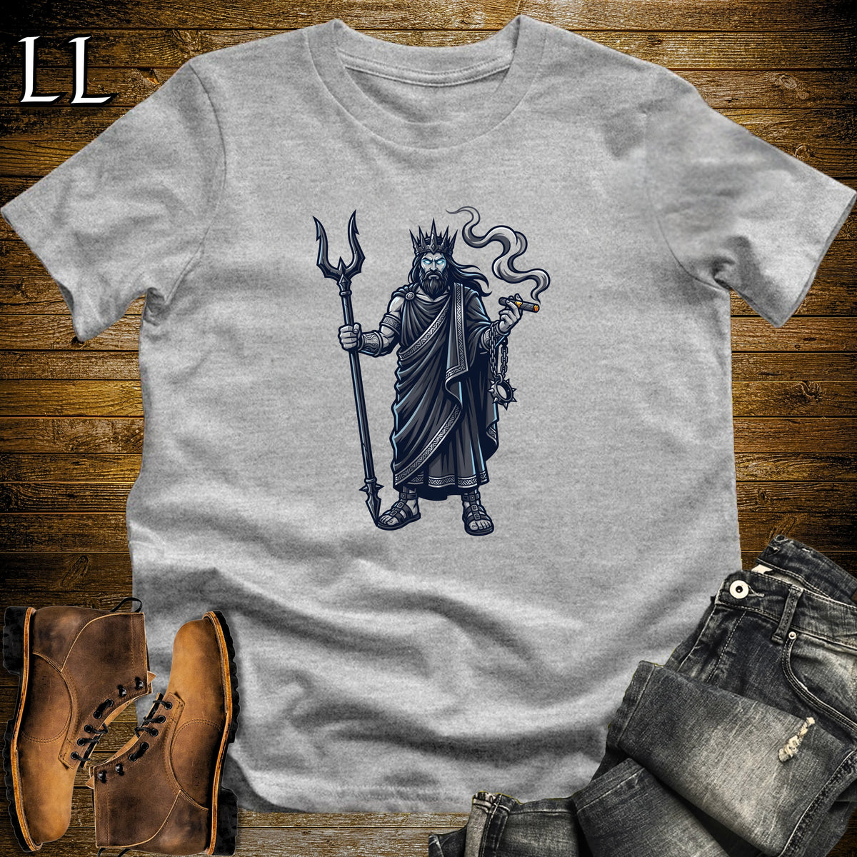 Hades Underworld King Cigar T-Shirt Sport Grey | Halloween Cigar Shirt