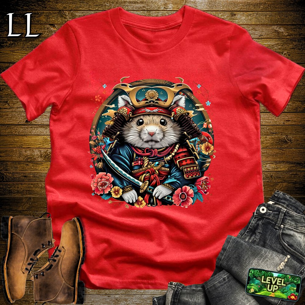 Hamster Samurai Softstyle Tee - Red - LegacyLayers