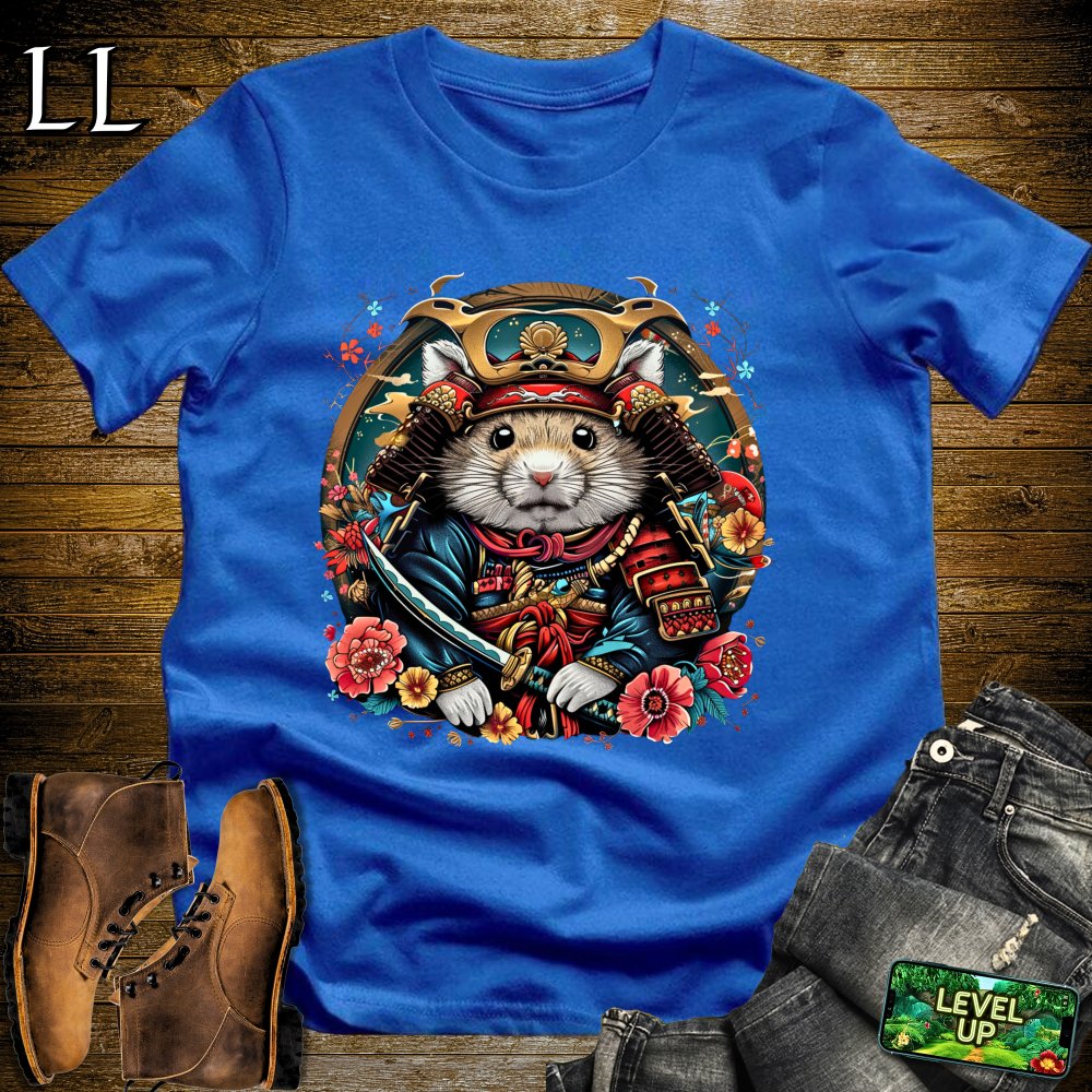 Hamster Samurai Light Blue | Tiny Warrior Tee