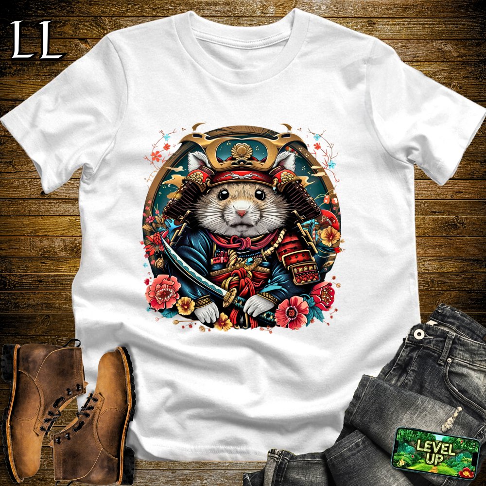 Hamster Samurai Military Green | Tiny Warrior Tee