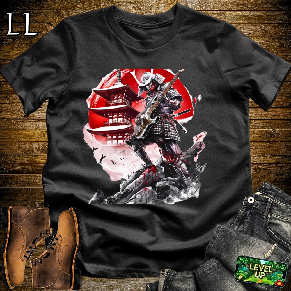 Hard Rock Samurai White | Music Warrior Tee