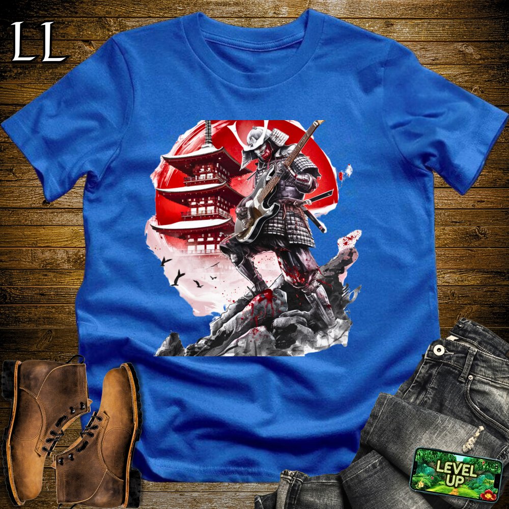Hard Rock Samurai Light Blue | Music Warrior Tee