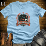 Hawaii Cigar Smoker Shield T-Shirt Light Blue | Cigar Crest Gift Shirt