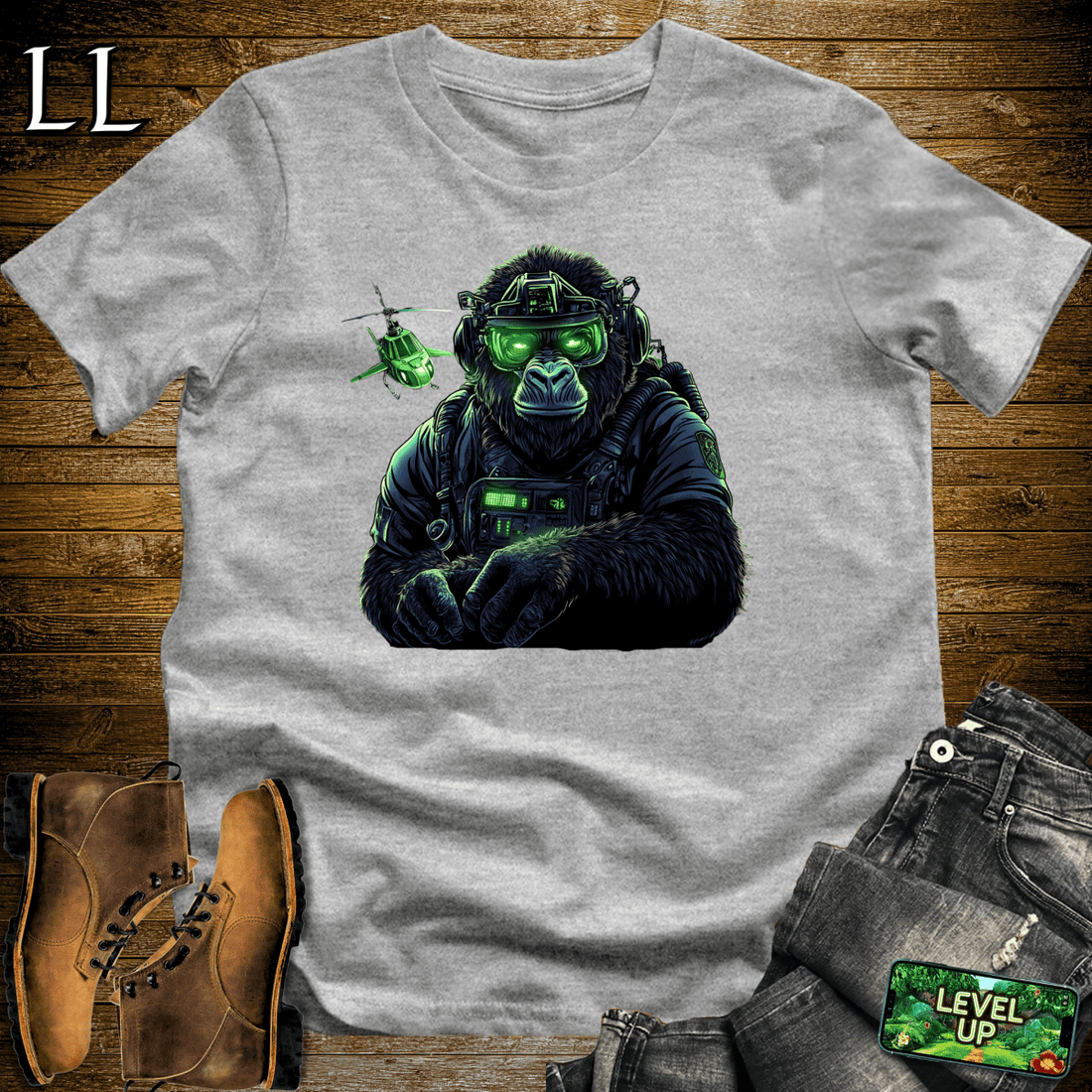 Helicopter Pilot Gorilla Sport Grey | Pilot Shirt