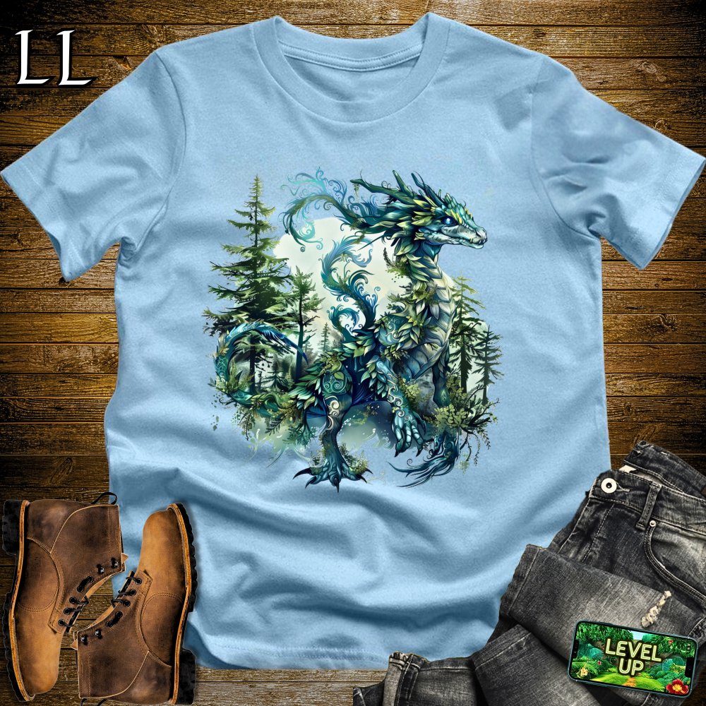 Hiding Forest Dragon Softstyle Tee - Light Blue - LegacyLayers