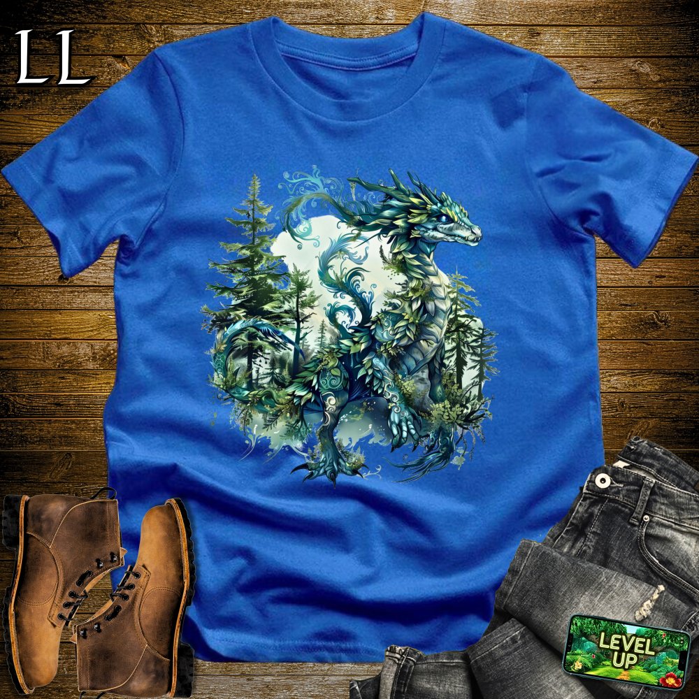 Hiding Forest Dragon Softstyle Tee - Royal - LegacyLayers