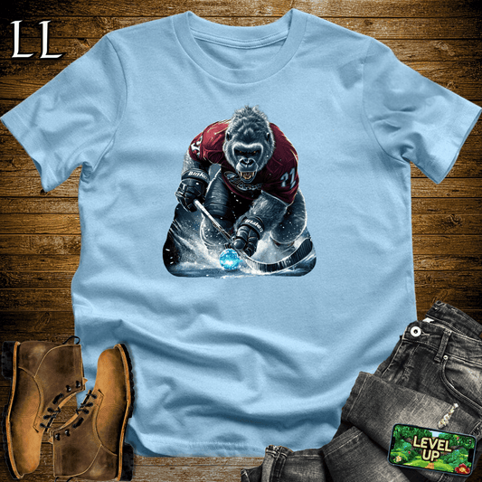 Hockey Gorilla Softstyle Tee - Light Blue - LegacyLayers