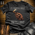 Holding A Cigar Softstyle T-Shirt Black | Cigar Smoker Gift Tee