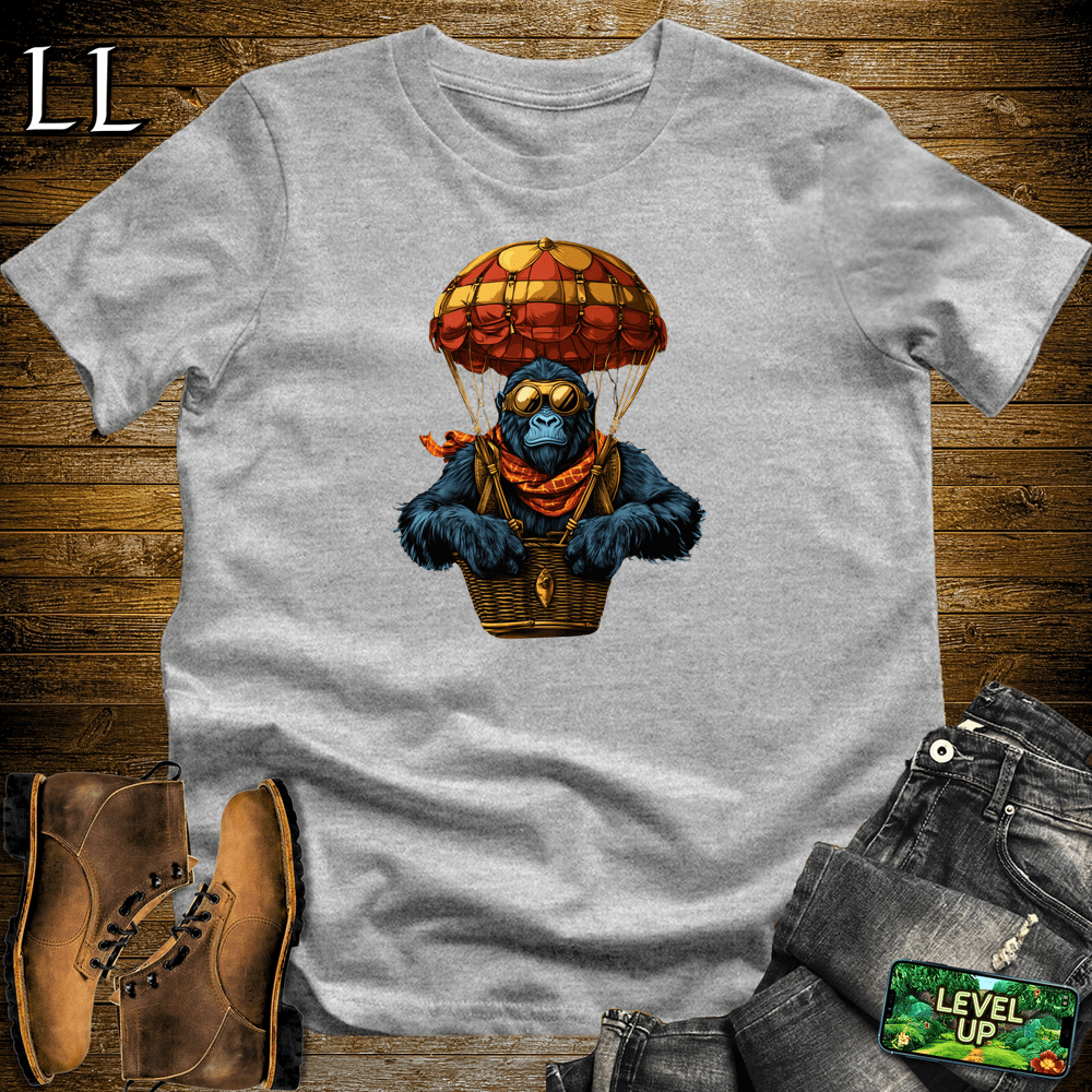 Hot Air Balloon Gorilla Sport Grey | Adventure Travel Shirt