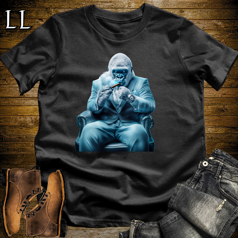 Ice Capo Cigar Gorilla Black | Gorilla Graphic Tee