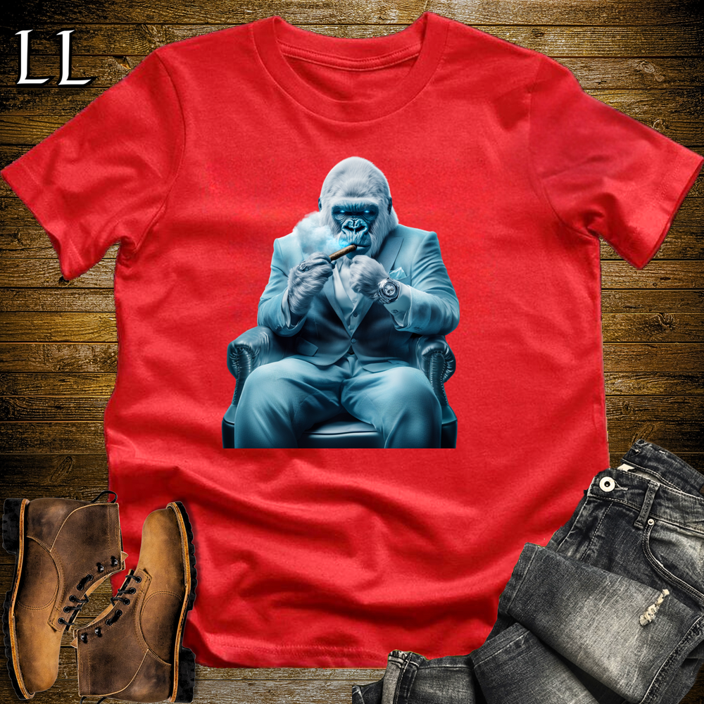 Ice Capo Cigar Gorilla Red | Gorilla Graphic Tee