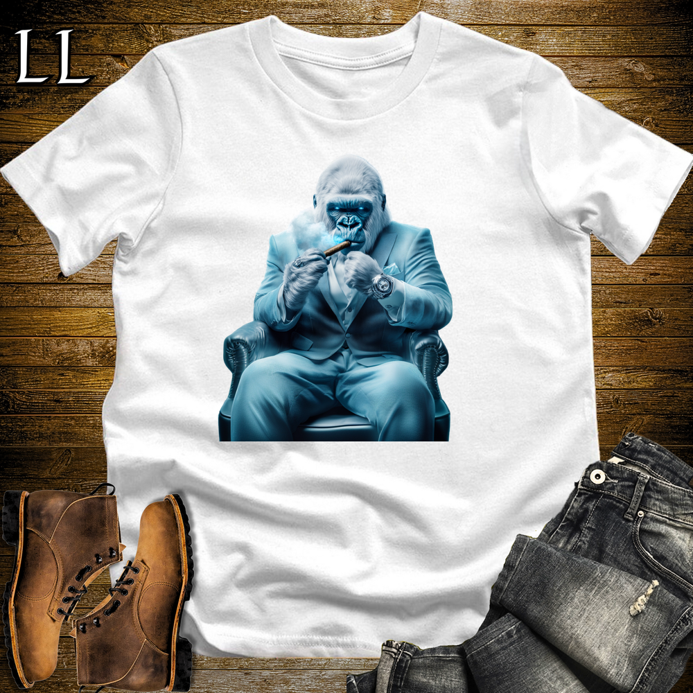 Ice Capo Cigar Gorilla White | Gorilla Graphic Tee