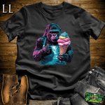 Ice Cream Gorilla Softstyle Tee Black | Dessert Party Tee