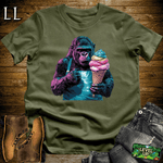 Ice Cream Gorilla Softstyle Tee Military Green | Dessert Party Tee