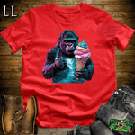 Ice Cream Gorilla Softstyle Tee Red | Dessert Party Tee