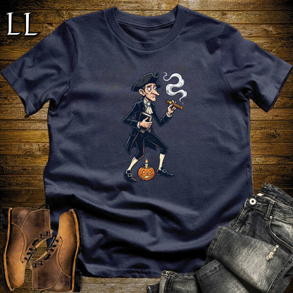 Ichabod Crane Sleepy Hollow Cigar T-Shirt Navy | Sleepy Hollow Shirt