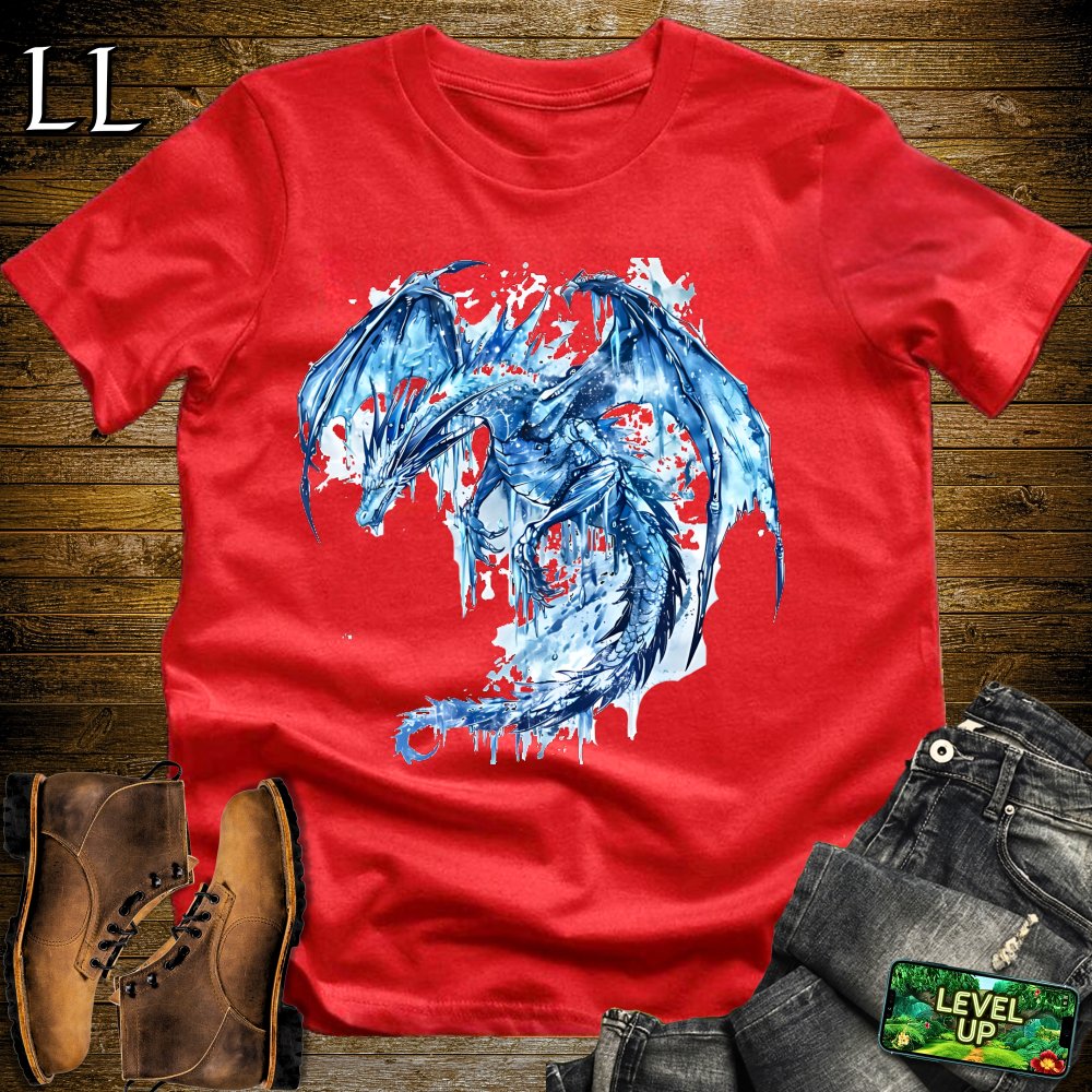 Icicle Dragon Softstyle Tee - Red - LegacyLayers