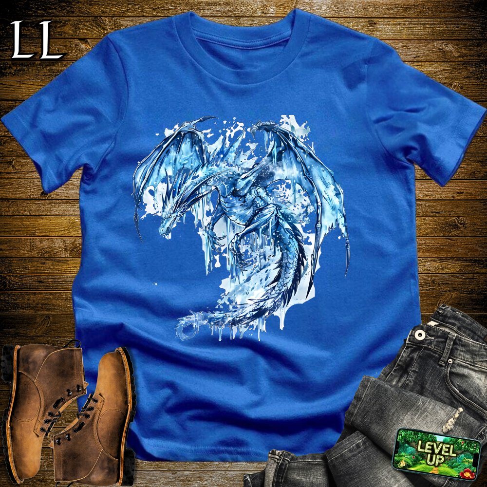 Icicle Dragon Softstyle Tee - Royal - LegacyLayers