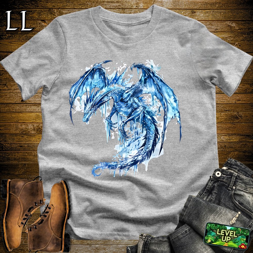 Icicle Dragon Softstyle Tee - Sport Grey - LegacyLayers