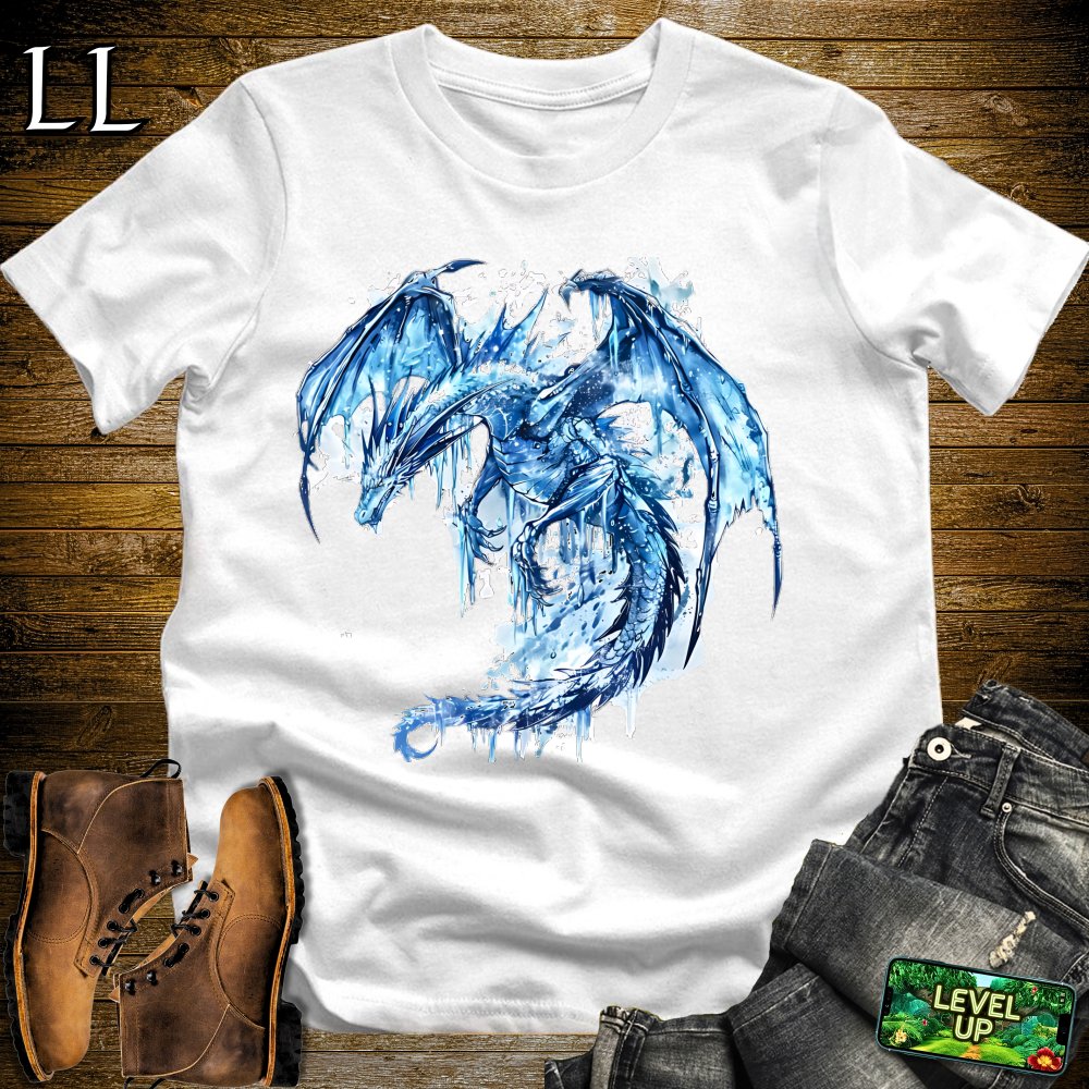 Icicle Dragon Softstyle Tee - White - LegacyLayers