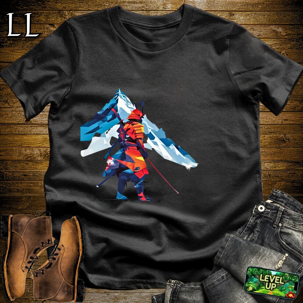 Icy Mountain Samurai Softstyle Tee - Black - LegacyLayers