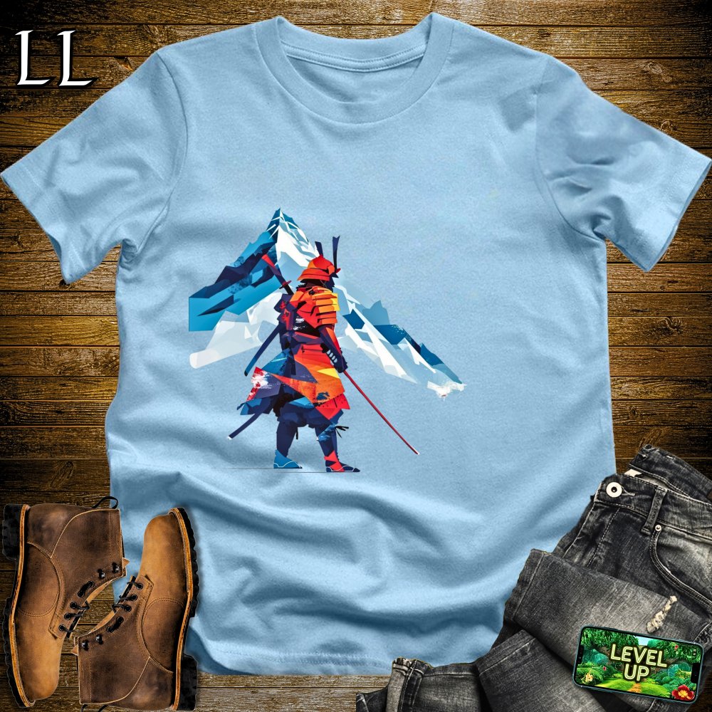 Icy Mountain Samurai Softstyle Tee - Light Blue - LegacyLayers