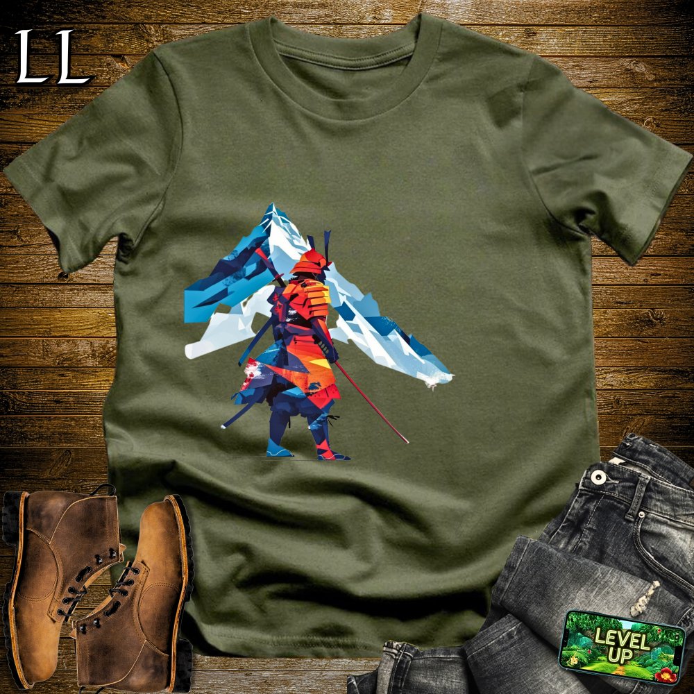 Icy Mountain Samurai Softstyle Tee - Military Green - LegacyLayers