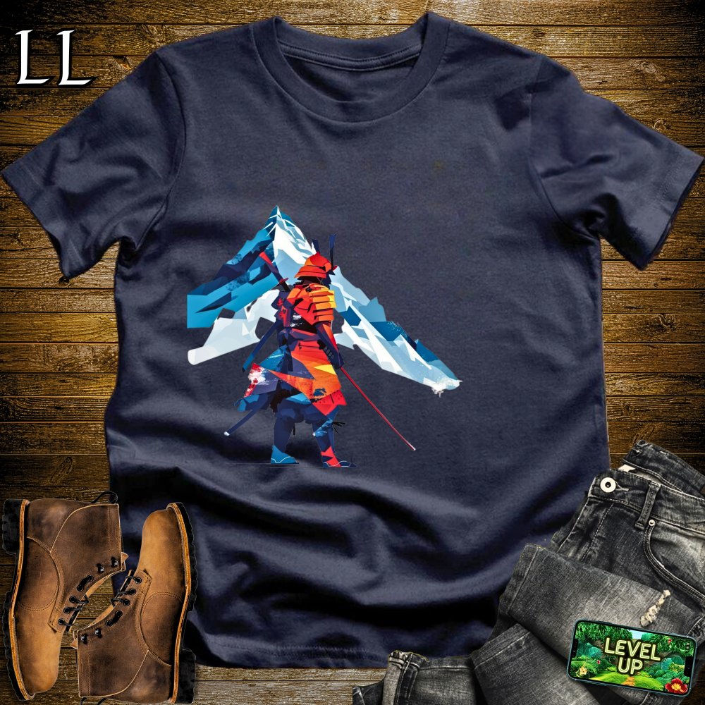 Icy Mountain Samurai Softstyle Tee - Navy - LegacyLayers