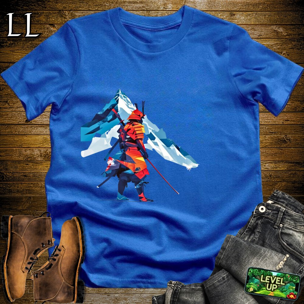 Icy Mountain Samurai Softstyle Tee - Royal - LegacyLayers