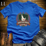 Idaho Cigar Smoker Shield T-Shirt Royal Blue | Cigar Crest Gift Shirt
