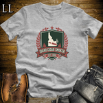 Idaho Cigar Smoker Shield T-Shirt Sport Grey | Cigar Crest Gift Shirt