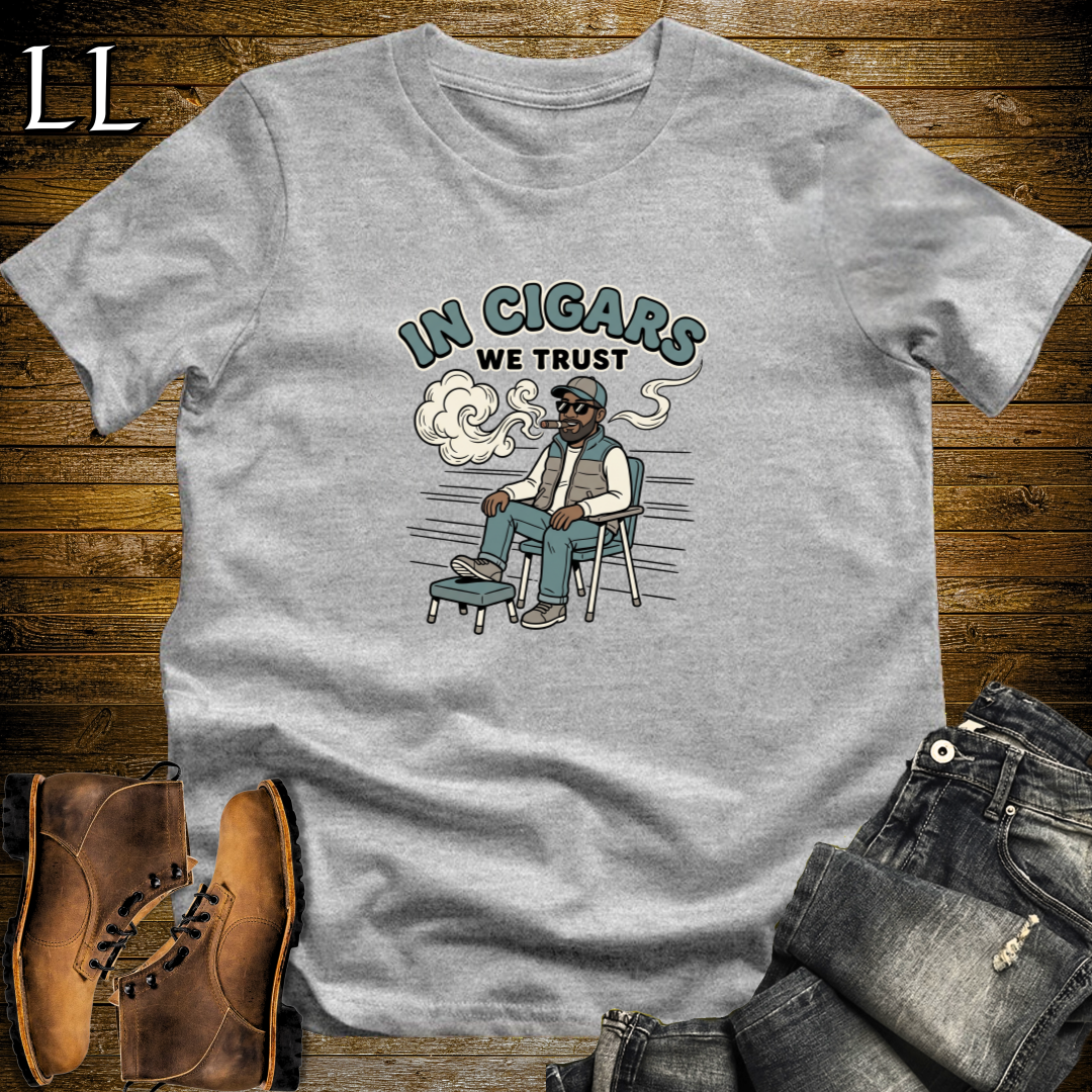 In Cigars We Trust 2 T-Shirt Sport Grey | Funny Cigar Lover Gift Tee