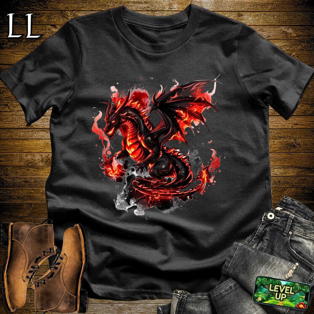 Inferno Dragon Softstyle Tee - Black - LegacyLayers