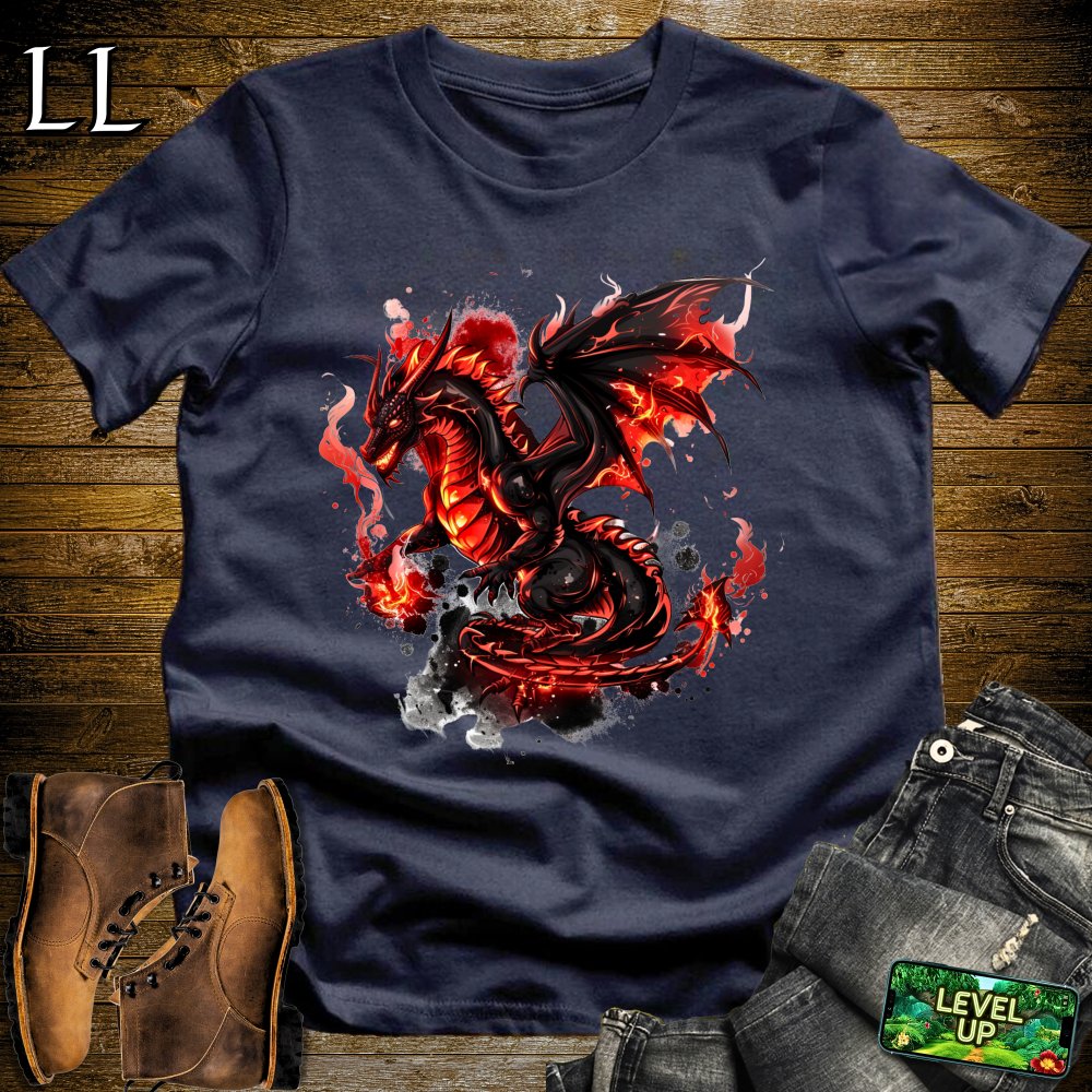 Inferno Dragon Softstyle Tee - Navy - LegacyLayers