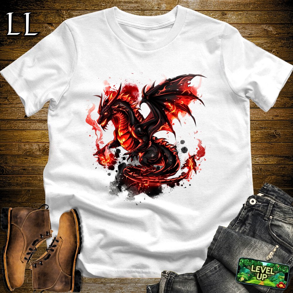 Inferno Dragon Softstyle Tee - White - LegacyLayers