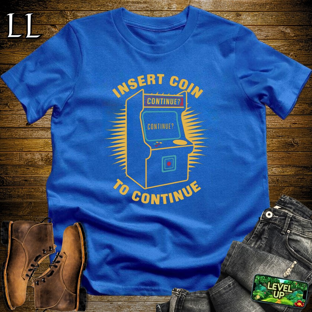 Insert Coin to Continue Softstyle Tee - Royal - LegacyLayers