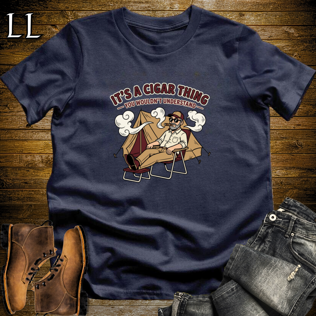 Its a Cigar Thing 1 T-Shirt Navy | Funny Cigar Lover Shirt