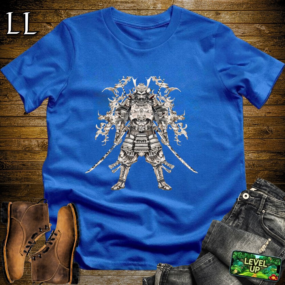 Ivory Samurai Light Blue | Elephant Warrior Tee
