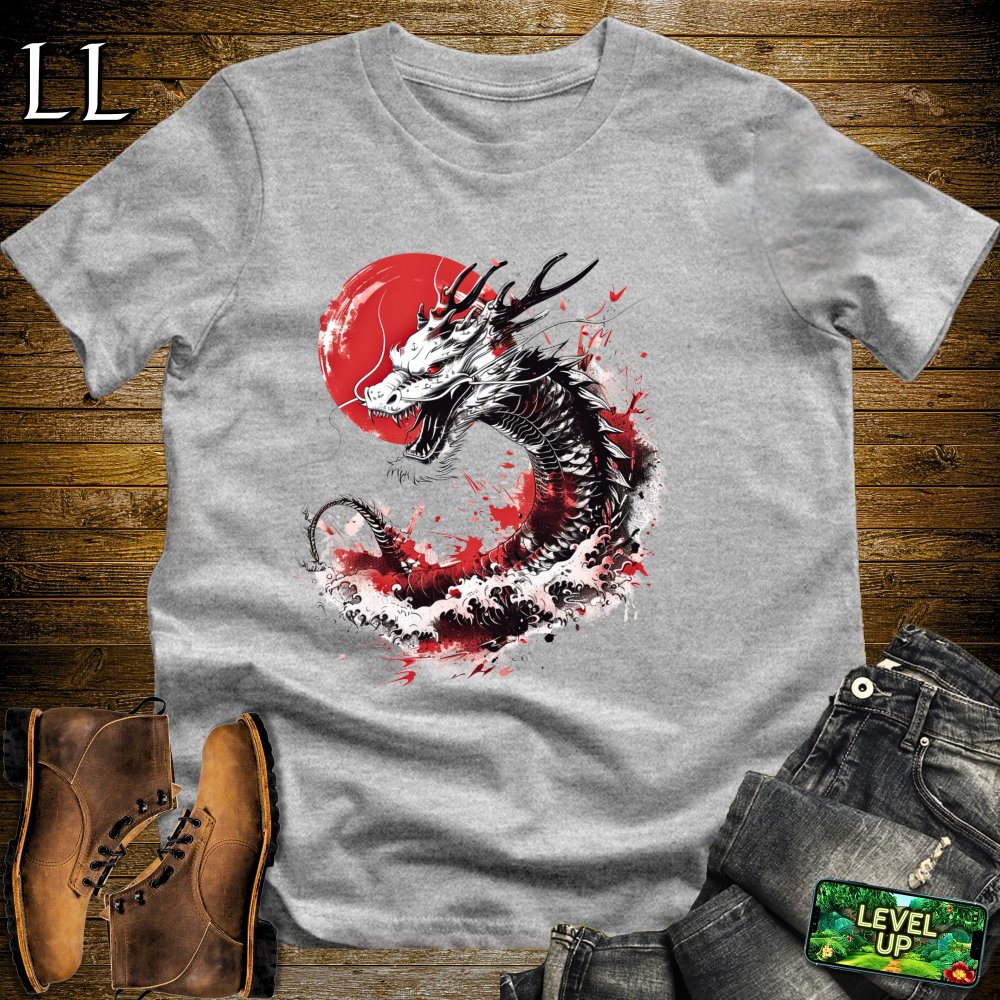 Japanese Dragon Softstyle Tee - Sport Grey - LegacyLayers