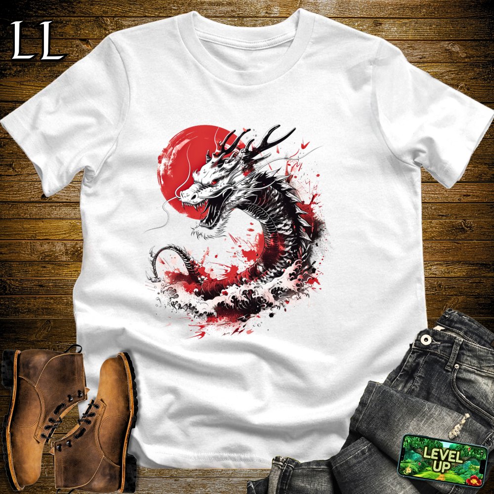 Japanese Dragon Softstyle Tee - White - LegacyLayers