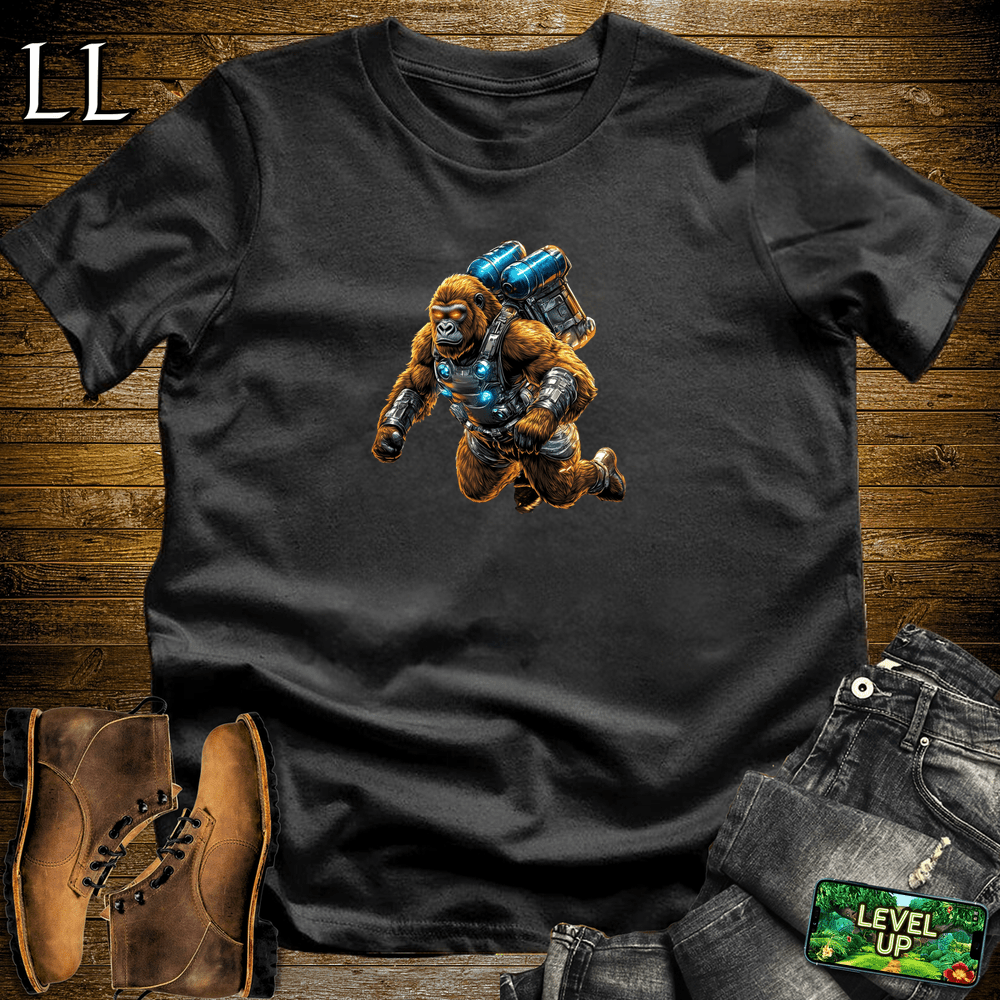 Jet Pack Gorilla Black | Funny Space Adventure Shirt