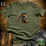 Jet Pack Gorilla Military Green | Funny Space Adventure Shirt
