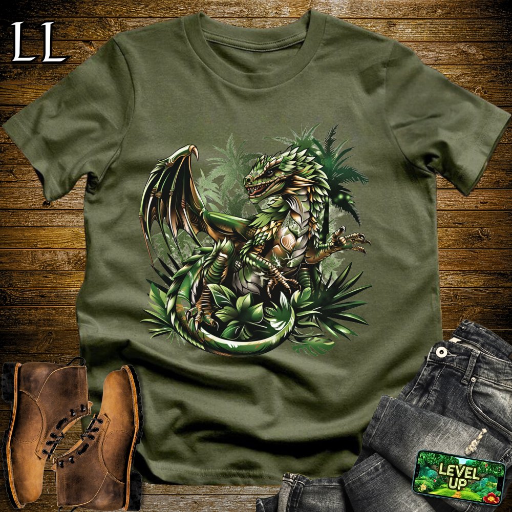 Jungle Dragon Softstyle Tee - Military Green - LegacyLayers