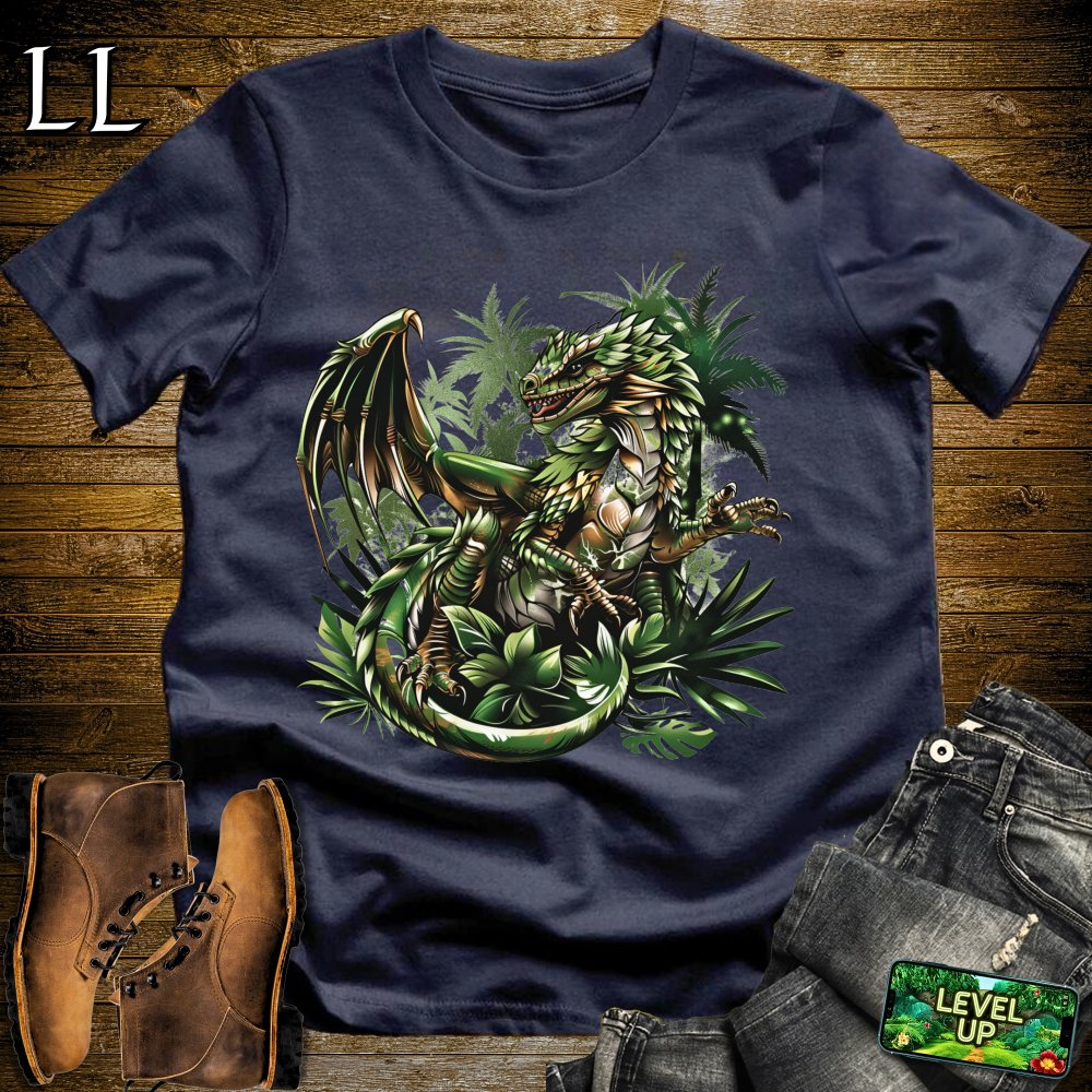 Jungle Dragon Softstyle Tee - Navy - LegacyLayers