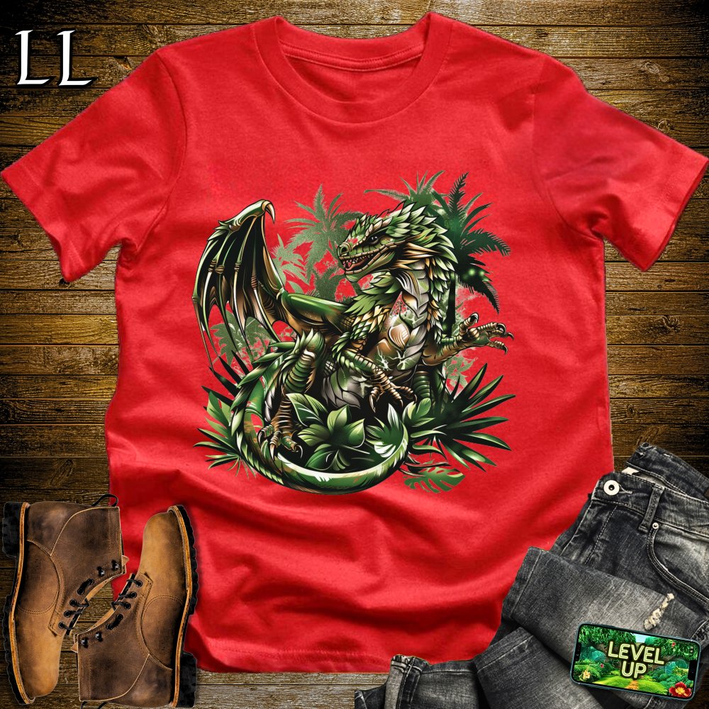 Jungle Dragon Softstyle Tee - Red - LegacyLayers