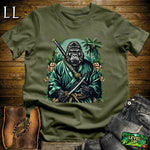 Jungle Gorilla Samurai Military Green | Warrior Animal Tee