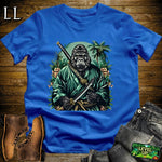 Jungle Gorilla Samurai Royal Blue | Warrior Animal Tee