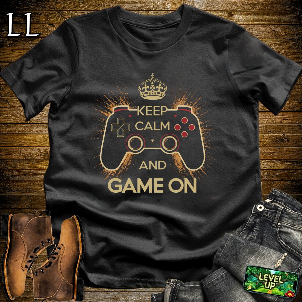 Keep Calm and Game On Softstyle Tee - Black - LegacyLayers